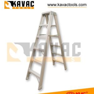 ESCALERA TIJERA DOBLE ACCESO ALUMINIO 1.8MM 6 PASOS